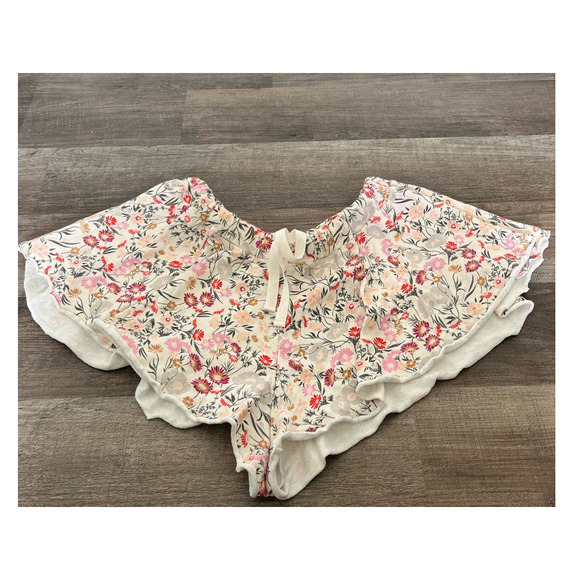 Free People Intimately Free A Go Go Shorts Floral Pink Floral Cotton Medium - Picture 3 of 6